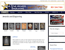 Tablet Screenshot of goldstarawards.net